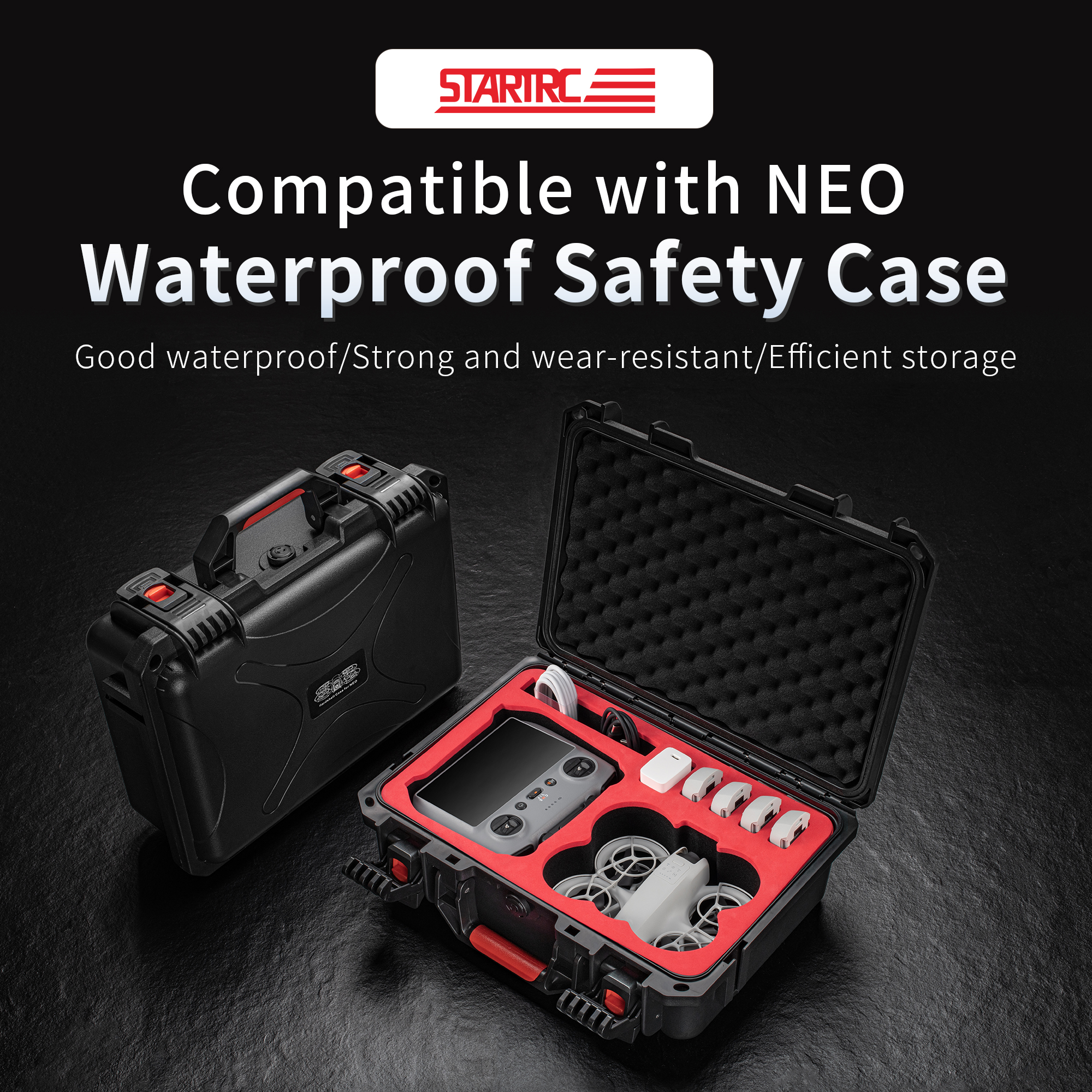 Drone Controller Hood - Portable Hard Waterproof Case for DJI