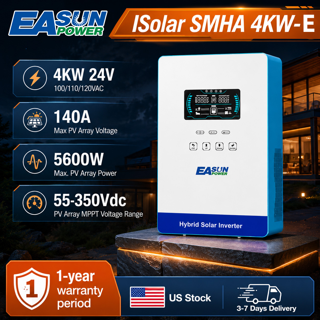 EASUN POWER 4KW Inverter 110V  - Drone Solar Charger recensione e prezzo