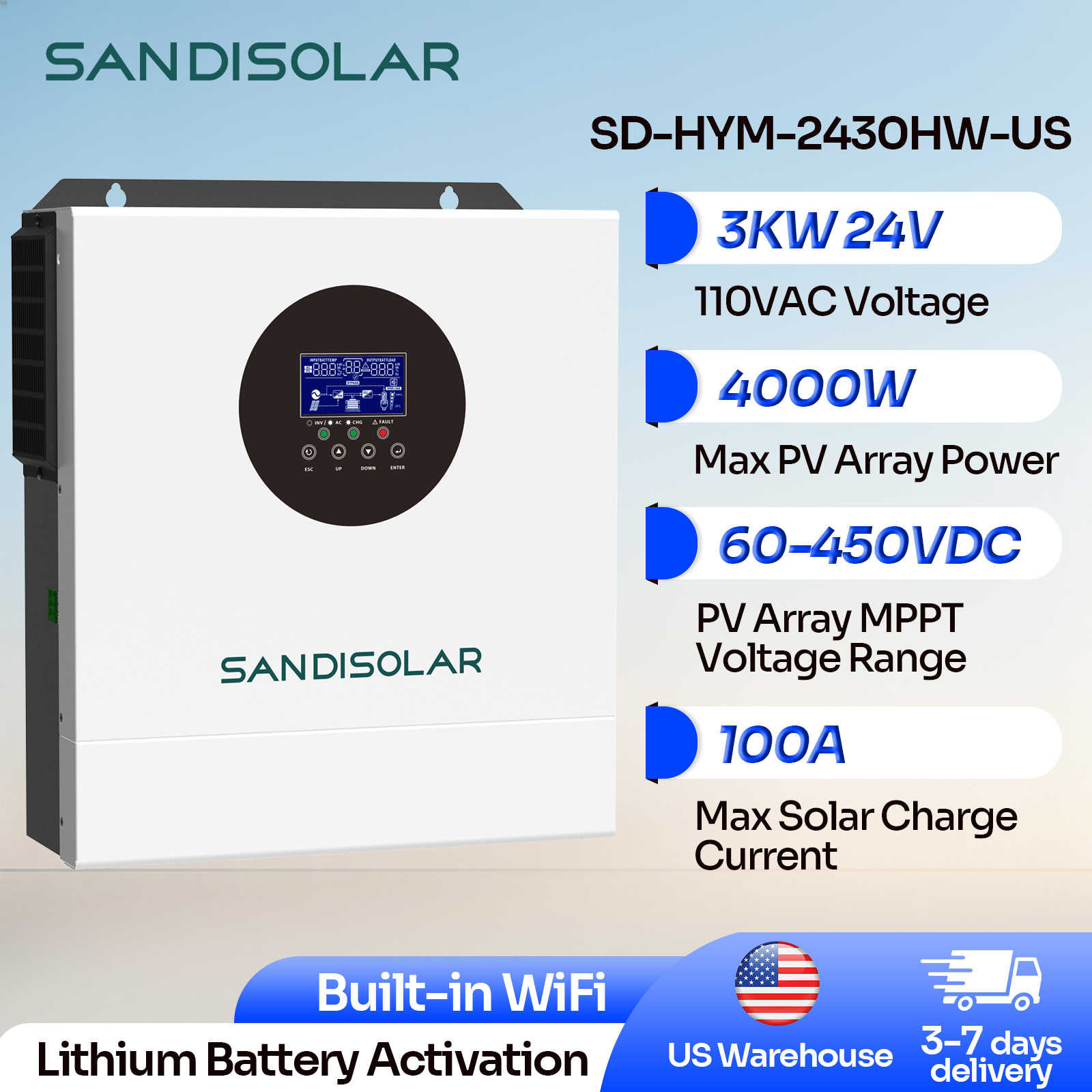 SANDISOLAR 3KW Hybrid Solar In - Drone Solar Charger recensione e prezzo