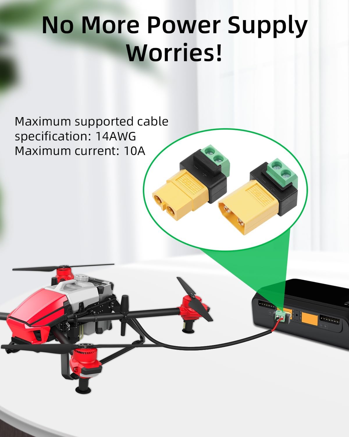 Solderless 2 Pin to XT60 Male  - Drone Solar Charger recensione e prezzo