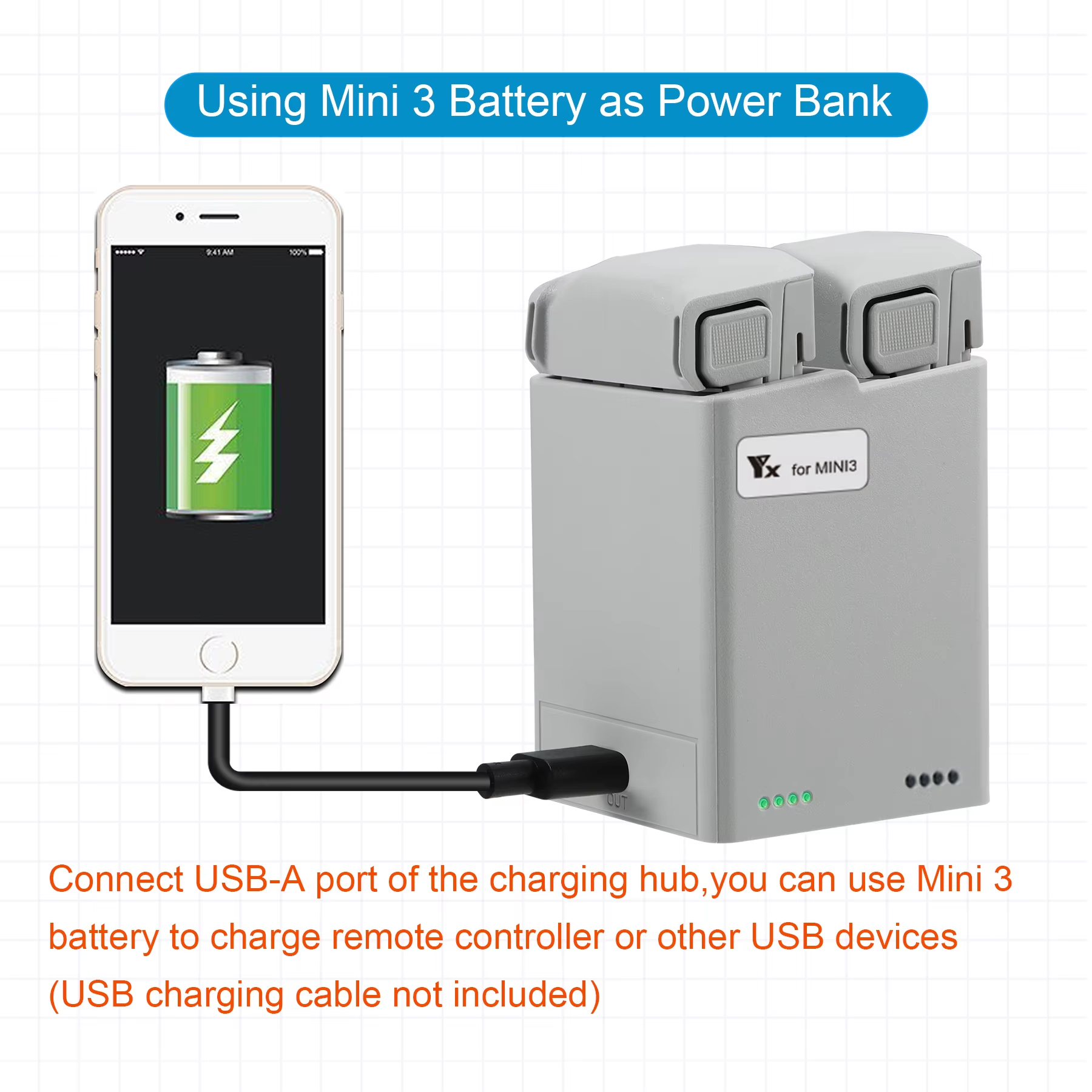 For DJI Mini 3Pro/4Pro Battery - Drone Power Bank recensione e prezzo