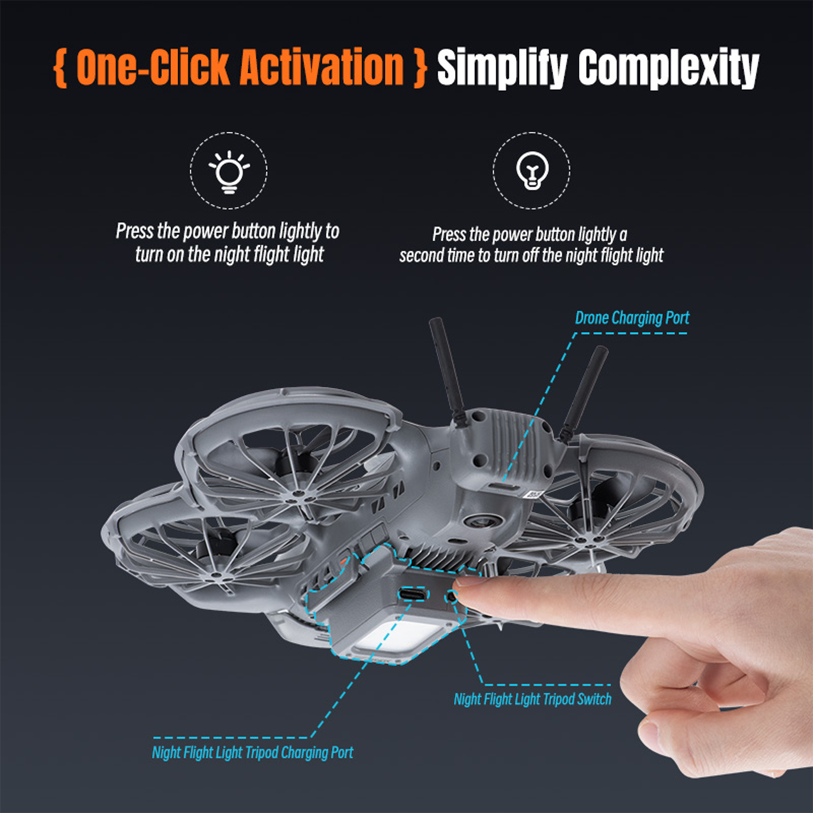 Rechargable LED Landing Gear w - Drone Beacon Light recensione e prezzo